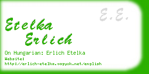 etelka erlich business card